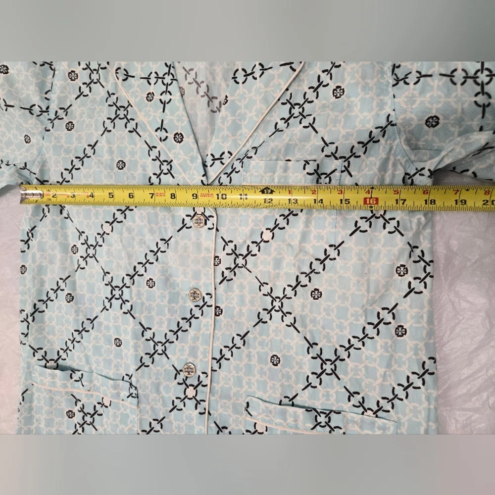 Tory‎ Burchl LOGO Cotton Pajama Set Sz Small